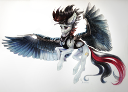 Size: 5239x3745 | Tagged: safe, artist:mithriss, derpibooru import, oc, oc only, pony, cybernetic wings, solo, wings