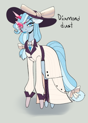 Size: 640x893 | Tagged: safe, artist:scarfyace, derpibooru import, oc, oc only, oc:diamond dust, pony, unicorn, fallout equestria, crystal, female, mare, mutation, solo