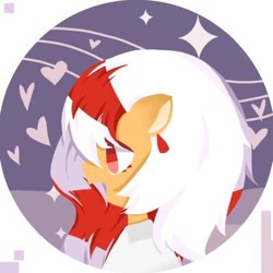 Size: 400x400 | Tagged: artist needed, source needed, safe, derpibooru import, oc, oc:los hua, earth pony, pony, avatar, cloak, clothes, female, heart, mare, smiling, solo