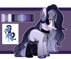 Size: 2697x2224 | Tagged: safe, artist:lissfoxz, derpibooru import, oc, oc only, pony, base used, choker, duo, ear piercing, eyelashes, female, hair over one eye, hoof polish, mare, piercing, reference sheet, simple background, solo, transparent background