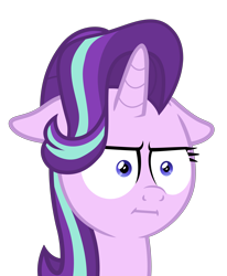 Size: 4500x5451 | Tagged: safe, artist:vvolllovv, derpibooru import, starlight glimmer, pony, unicorn, marks for effort, season 8, :i, ears, female, floppy ears, i mean i see, simple background, solo, transparent background, vector