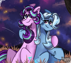 Size: 3400x3000 | Tagged: safe, artist:its-sunsetdraws, derpibooru import, starlight glimmer, trixie, female, lesbian, shipping, startrix