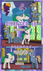 Size: 1920x3168 | Tagged: safe, artist:alexdti, derpibooru import, oc, oc only, oc:brainstorm (alexdti), oc:marco, oc:purple creativity, pony, unicorn, comic:quest for friendship, comic, sleeping, twilight's castle