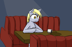 Size: 3296x2160 | Tagged: safe, artist:hovel, derpibooru import, derpy hooves, pony, eyebrows, eyebrows visible through hair, female, high res, mare, meme, missing identity, simple background, sketch, solo, spongebob squarepants