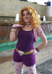 Size: 1521x2159 | Tagged: safe, artist:briannacherrycosplay, derpibooru import, adagio dazzle, human, equestria girls, bronycon, bronycon 2019, clothes, cosplay, costume, hand on hip, irl, irl human, photo, solo