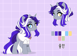 Size: 2232x1624 | Tagged: safe, artist:lissfoxz, derpibooru import, oc, oc only, pony, unicorn, bust, duo, eyelashes, female, heterochromia, horn, mare, reference sheet, unicorn oc