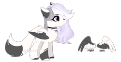 Size: 751x387 | Tagged: safe, artist:lissfoxz, derpibooru import, oc, oc only, pegasus, pony, choker, eye clipping through hair, eyelashes, female, mare, pegasus oc, simple background, solo, transparent background, wings