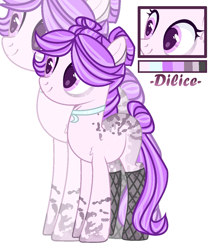 Size: 1111x1301 | Tagged: safe, artist:dillice, derpibooru import, oc, oc only, earth pony, pony, base used, choker, clothes, earth pony oc, eyelashes, female, fishnet stockings, mare, stockings, thigh highs, zoom layer