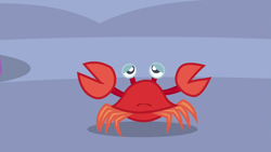 Size: 1280x720 | Tagged: safe, derpibooru import, screencap, crab, ppov, season 6, animal, frown, sad, solo