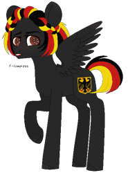 Size: 425x573 | Tagged: safe, artist:fioweress, derpibooru import, pony, germany, nation ponies, ponified, simple background, solo, transparent background