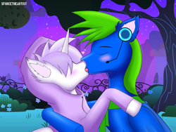 Size: 1920x1440 | Tagged: safe, artist:sforcetheartist, derpibooru import, oc, oc only, alicorn, pegasus, pony, french kiss, kissing, oc x oc, shipping