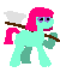 Size: 500x600 | Tagged: safe, artist:minus, derpibooru exclusive, derpibooru import, oc, oc only, earth pony, pony, axe, dwarf fortress, earth pony oc, female, mare, pixel art, simple background, solo, sprite, transparent background, weapon