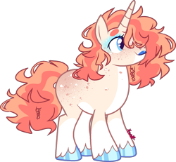 Size: 1457x1346 | Tagged: safe, artist:kurosawakuro, derpibooru import, oc, pony, unicorn, female, lipstick, magical lesbian spawn, mare, offspring, parent:applejack, parent:rarity, parents:rarijack, simple background, solo, transparent background