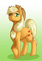 Size: 1280x1858 | Tagged: safe, artist:grumpygriffcreation, derpibooru import, applejack, pony, solo