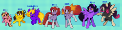 Size: 8192x2048 | Tagged: safe, artist:3ggmilky, derpibooru import, oc, oc only, alicorn, pegasus, pony, alicorn oc, horn, wings