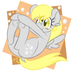 Size: 1280x1280 | Tagged: safe, artist:ladylullabystar, derpibooru import, derpy hooves, pegasus, pony, abstract background, eye clipping through hair, female, mare, simple background, smiling, solo, transparent background