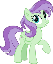 Size: 2785x3314 | Tagged: safe, artist:thatusualguy06, derpibooru import, violet twirl, pegasus, pony, .svg available, background pony, female, folded wings, friendship student, full body, high res, hooves, mare, open mouth, open smile, raised hoof, raised leg, simple background, smiling, solo, standing, svg, transparent background, vector, wings