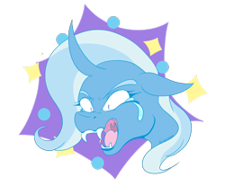 Size: 5632x4656 | Tagged: safe, artist:liechisenshi, derpibooru import, trixie, pony, unicorn, angry, crying, fangs, simple background, solo, transparent background