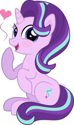Size: 4500x7606 | Tagged: safe, artist:n0kkun, derpibooru import, starlight glimmer, pony, unicorn, absurd resolution, blushing, cute, female, glimmerbetes, heart, looking at you, mare, simple background, solo, transparent background, vector