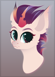 Size: 1800x2500 | Tagged: safe, artist:77jessieponygames77, derpibooru import, oc, oc only, pony, unicorn, bust, eyelashes, female, gradient background, horn, mare, solo, unicorn oc