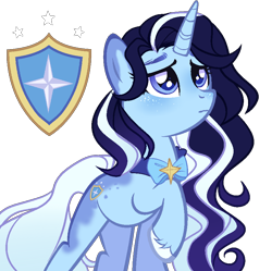 Size: 876x871 | Tagged: safe, artist:gihhbloonde, derpibooru import, oc, pony, unicorn, female, mare, offspring, parent:shining armor, parent:trixie, simple background, solo, transparent background