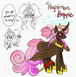 Size: 3513x3529 | Tagged: safe, artist:opalacorn, derpibooru import, oc, oc only, alicorn, pony, alicorn oc, black sclera, horn, solo, wings