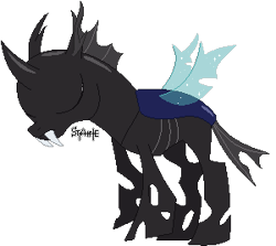 Size: 300x268 | Tagged: safe, artist:strangle12, derpibooru import, oc, oc only, changeling, base, fangs, simple background, transparent background