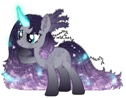 Size: 2770x2165 | Tagged: safe, artist:strangle12, derpibooru import, oc, oc only, pony, unicorn, base used, ethereal mane, eyelashes, female, glowing, glowing horn, horn, mare, raised hoof, raised leg, simple background, smiling, solo, starry mane, thinking, transparent background, unicorn oc