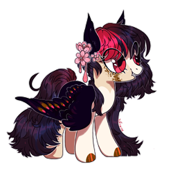 Size: 2453x2445 | Tagged: safe, artist:strangle12, derpibooru import, oc, oc only, pegasus, pony, base used, ear fluff, ears, eye clipping through hair, eyelashes, female, flower, flower in hair, hoof polish, mare, pegasus oc, simple background, smiling, solo, transparent background