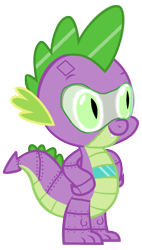 Size: 606x1066 | Tagged: safe, derpibooru import, edit, spike, dragon, robot, fanfic:techquestria, alternate universe, eye glow, hand on hip, robot dragon, roboticization, simple background, solo, story included, transparent background, vector, vector edit