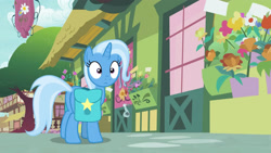 Size: 3410x1920 | Tagged: safe, derpibooru import, screencap, trixie, pony, unicorn, season 9, student counsel, spoiler:s09, bag, female, mare, saddle bag, solo