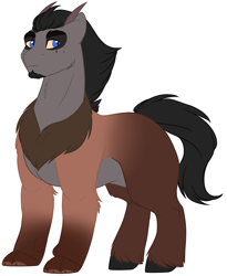 Size: 1196x1456 | Tagged: safe, artist:purplegrim40, derpibooru import, oc, oc only, hybrid, pony, chest fluff, interspecies offspring, male, offspring, parent:discord, parent:fluttershy, parents:discoshy, simple background, solo, stallion, white background