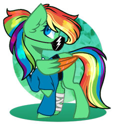 Size: 533x583 | Tagged: safe, artist:stormcloud-yt, derpibooru import, oc, oc only, pegasus, pony, base used, clothes, ear fluff, ears, face mask, female, mare, mask, multicolored hair, pegasus oc, rainbow hair, simple background, solo, transparent background, wings