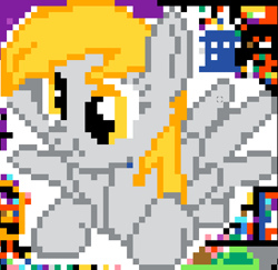 Size: 412x400 | Tagged: safe, derpibooru import, derpy hooves, pegasus, pony, female, mare, pixel art, r/place, reddit, scrunchy face, solo