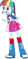 Size: 616x1295 | Tagged: safe, artist:iamsheila, derpibooru import, rainbow dash, twilight sparkle, equestria girls, boots, clothes, high heel boots, palette swap, recolor, shirt, shoes, simple background, skirt, solo, transparent background