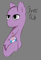 Size: 918x1336 | Tagged: safe, derpibooru import, alicorn, earth pony, pegasus, pony, unicorn, bubble tea, chest fluff, commission, drink, ear fluff, ears, female, free, gray background, holding, simple background, solo, straw, ych sketch