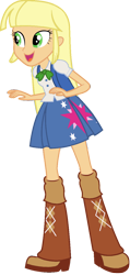 Size: 616x1295 | Tagged: safe, artist:iamsheila, derpibooru import, applejack, twilight sparkle, equestria girls, boots, clothes, high heel boots, palette swap, recolor, shirt, shoes, simple background, skirt, solo, transparent background