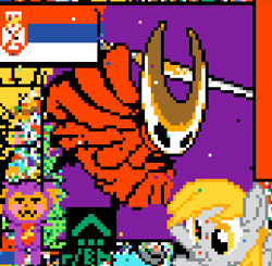 Size: 355x348 | Tagged: safe, derpibooru import, derpy hooves, pony, female, hollow knight, mare, pixel art, r/place, serbia