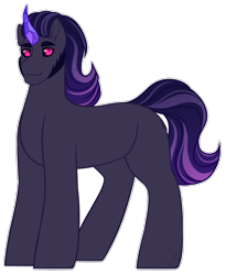 Size: 942x1150 | Tagged: safe, artist:purplegrim40, derpibooru import, oc, oc only, pony, unicorn, horn, male, offspring, parent:king sombra, parent:twilight sparkle, parents:twibra, red eyes, simple background, solo, stallion, transparent background, unicorn oc