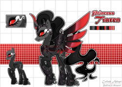 Size: 2400x1715 | Tagged: safe, artist:henorinya, derpibooru import, king sombra, pony of shadows, alicorn, pony, base used, eyelashes, female, fusion, hoof polish, makeup, mare, reference sheet, sombra eyes