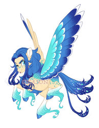 Size: 3500x4500 | Tagged: safe, artist:gigason, derpibooru import, oc, oc:trochilidae, hybrid, pony, colored wings, female, mare, multicolored wings, obtrusive watermark, offspring, parent:autumn blaze, parent:flash sentry, simple background, solo, transparent background, unshorn fetlocks, watermark, wings