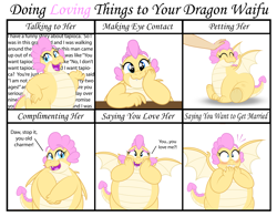 Size: 2167x1703 | Tagged: safe, artist:aleximusprime, derpibooru import, oc, oc:buttercream, oc:buttercream the dragon, dragon, bashful, belly, big belly, blushing, chubby, cute, doing loving things, dragoness, fat, female, hands on cheeks, heart shaped, looking at you, meme, petting, plump, shocked, sitting, staring at you, staring into your soul, talking
