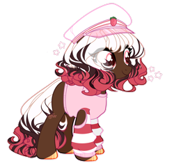 Size: 2516x2384 | Tagged: safe, artist:toffeelavender, derpibooru import, oc, oc only, earth pony, pony, base used, earth pony oc, eye clipping through hair, eyelashes, female, hat, hoof polish, mare, simple background, smiling, solo, transparent background