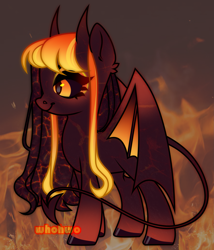 Size: 2097x2448 | Tagged: safe, artist:whohwo, derpibooru import, oc, oc only, demon, demon pony, pony, base used, eyelashes, female, hoof polish, horns, makeup, mare, solo