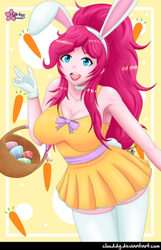 Size: 514x800 | Tagged: safe, artist:clouddg, derpibooru import, part of a set, pinkie pie, equestria girls, breasts, easter egg, open mouth, pinkie pies