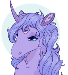 Size: 1810x1996 | Tagged: safe, artist:neighbaby, derpibooru import, princess luna, alicorn, pony, curved horn, horn, realistic anatomy, s1 luna, solo, style emulation, the last unicorn, young luna, younger