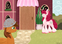 Size: 4092x2893 | Tagged: safe, artist:malte279, artist:prismapony, derpibooru import, oc, oc:leafhelm, oc:wysteria, hope hollow, lineless, nature, rpg