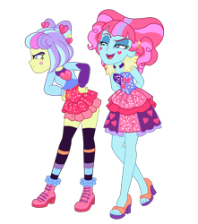 Size: 3211x3628 | Tagged: safe, artist:gmaplay, derpibooru import, kiwi lollipop, supernova zap, equestria girls, k-lo, postcrush, simple background, su-z, transparent background