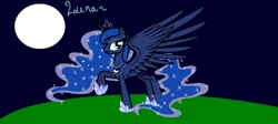 Size: 1337x598 | Tagged: safe, artist:hkpegasister, derpibooru import, princess luna, digital art, male, moon, ms paint, night, solo