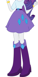 Size: 560x1119 | Tagged: safe, derpibooru import, rarity, equestria girls, belt, boots, clothes, cropped, cutie mark on clothes, diamond, high heel boots, jewelry, legs, pants, pictures of legs, shirt, shoes, simple background, skirt, solo, transparent background